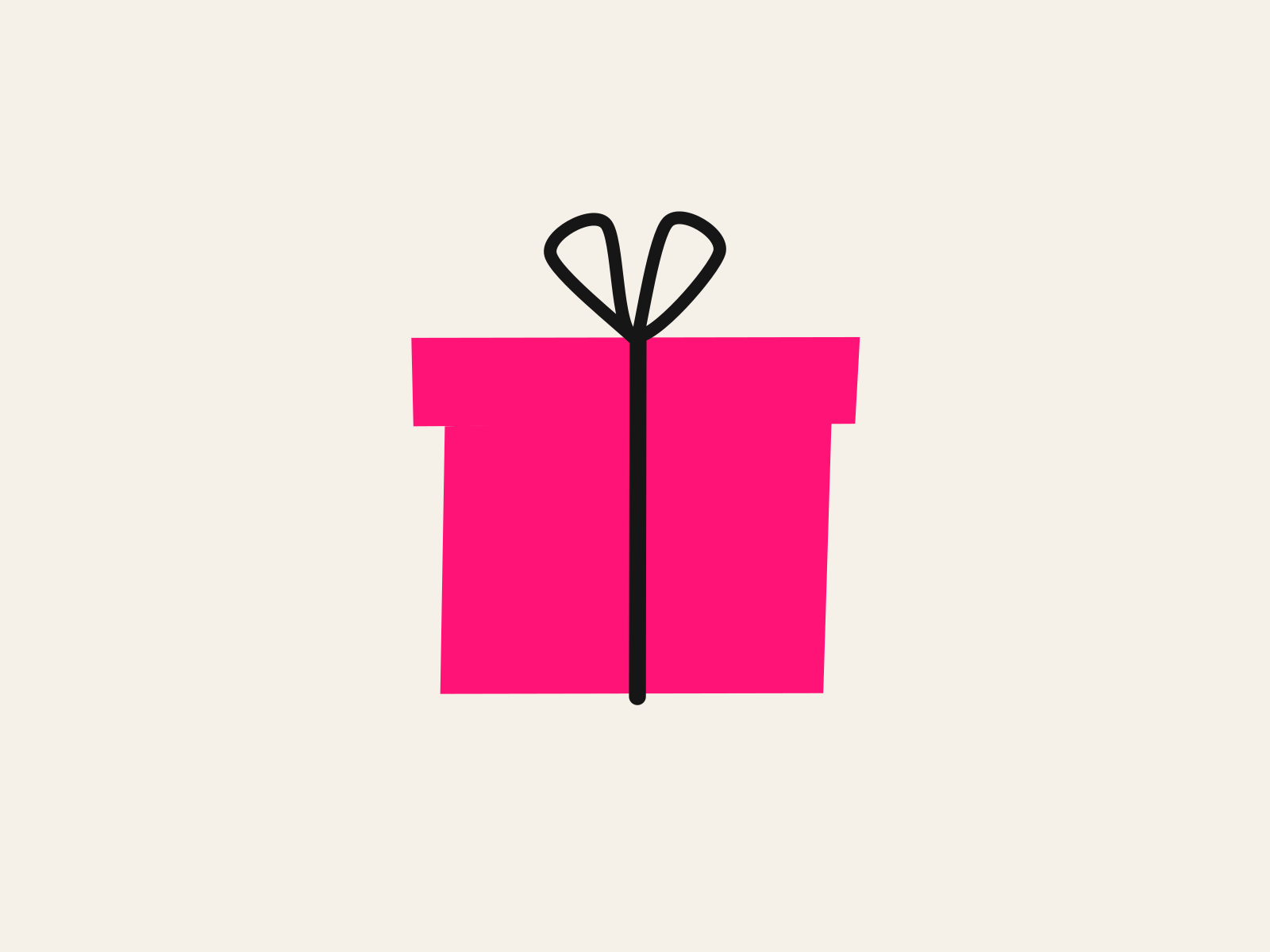 A pink gift box with a black ribbon bow, representing free AI tools for teachers